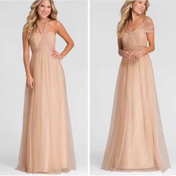 Jenny Yoo Formal Dress Gown SZ 10 Nude Blush Convertible "Annabelle" Tulle - Picture 1 of 12